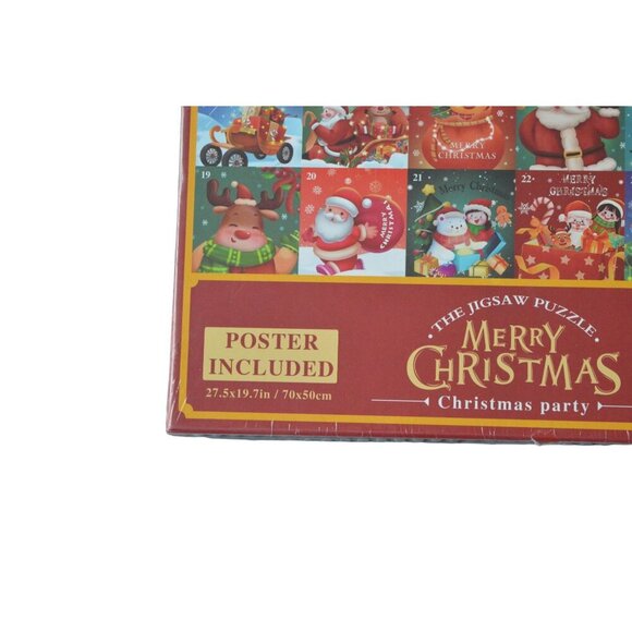 Merry Christmas Jigsaw Puzzle 1008 Pieces Advent Calendar Style With Poster Incl - Picture 3 of 4